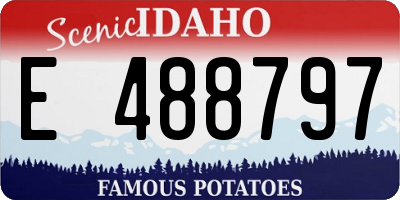 ID license plate E488797
