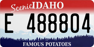 ID license plate E488804