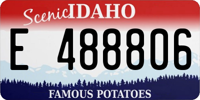 ID license plate E488806