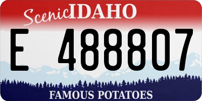 ID license plate E488807