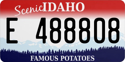 ID license plate E488808