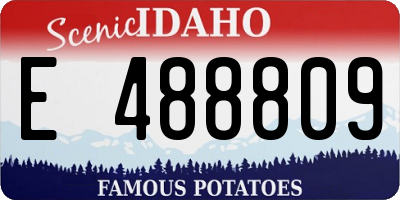 ID license plate E488809