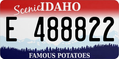 ID license plate E488822