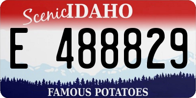 ID license plate E488829