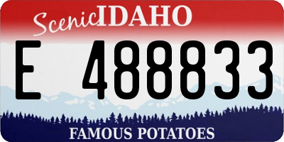 ID license plate E488833
