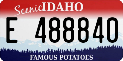 ID license plate E488840