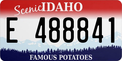 ID license plate E488841