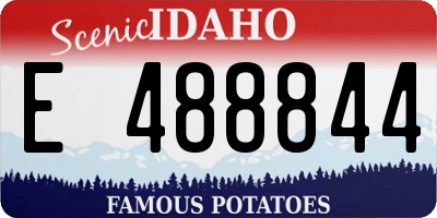 ID license plate E488844