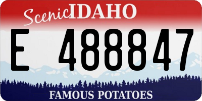 ID license plate E488847