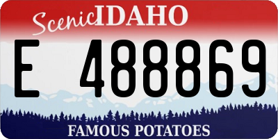 ID license plate E488869