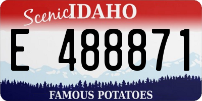 ID license plate E488871