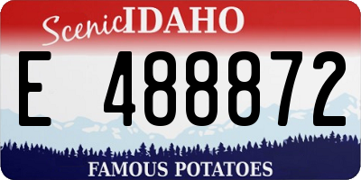 ID license plate E488872