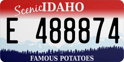 ID license plate E488874