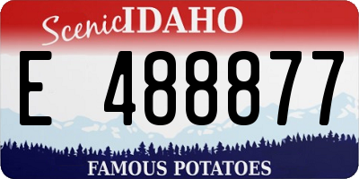 ID license plate E488877