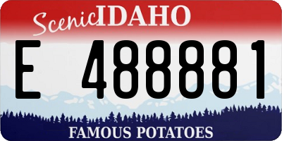 ID license plate E488881