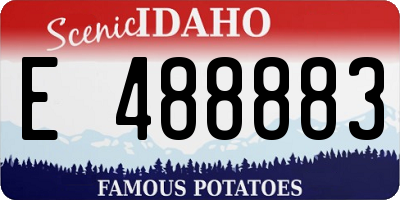 ID license plate E488883