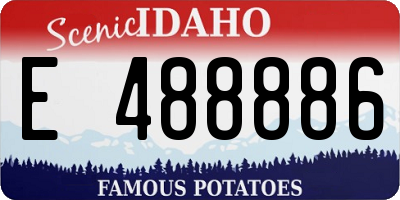 ID license plate E488886