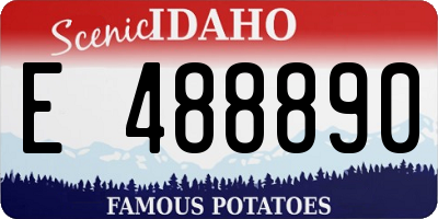ID license plate E488890