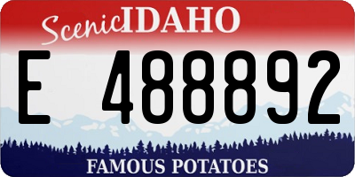 ID license plate E488892