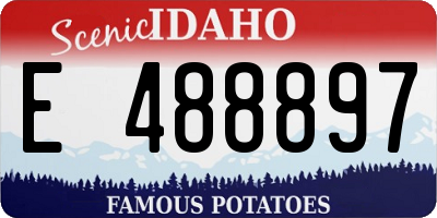 ID license plate E488897