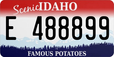 ID license plate E488899
