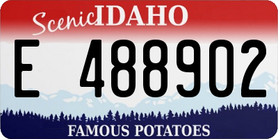 ID license plate E488902