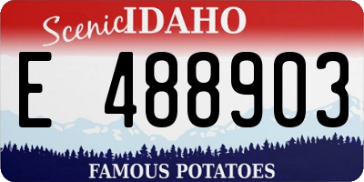 ID license plate E488903