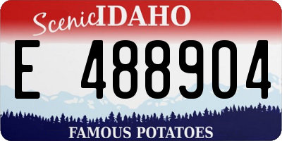 ID license plate E488904