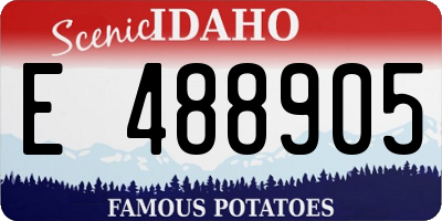 ID license plate E488905