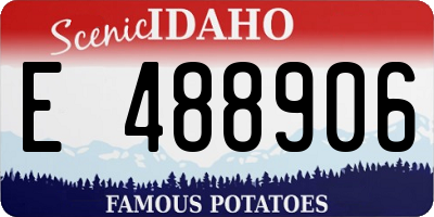 ID license plate E488906