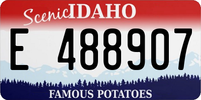 ID license plate E488907