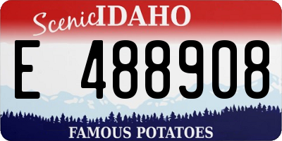 ID license plate E488908