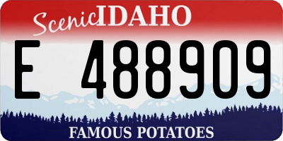 ID license plate E488909
