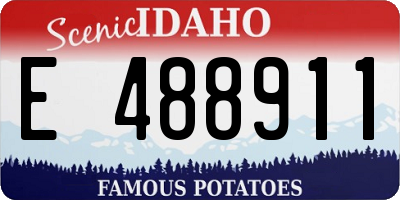 ID license plate E488911