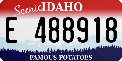 ID license plate E488918