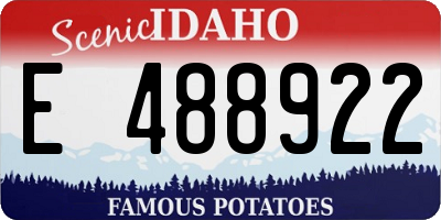 ID license plate E488922