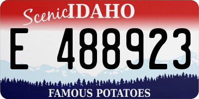 ID license plate E488923