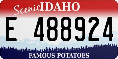 ID license plate E488924