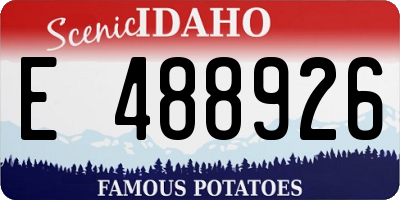 ID license plate E488926