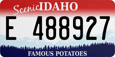 ID license plate E488927