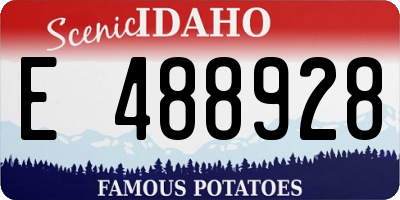 ID license plate E488928