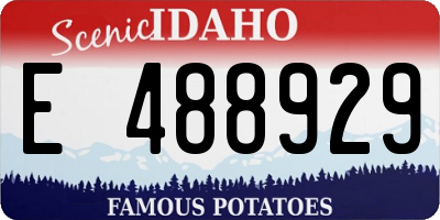 ID license plate E488929