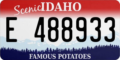 ID license plate E488933