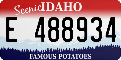 ID license plate E488934
