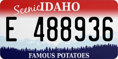 ID license plate E488936