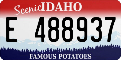 ID license plate E488937