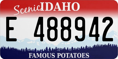 ID license plate E488942