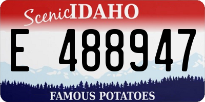 ID license plate E488947