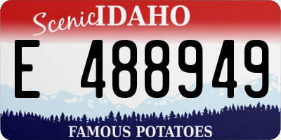 ID license plate E488949
