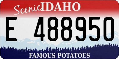 ID license plate E488950